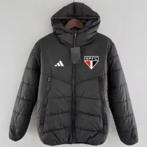 24/25 Sao Paulo FC Black Hooded Cotton Coat连帽棉衣