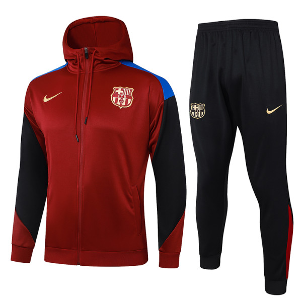 24/25 BAR Maroon Hooded  Tracksuit (Add Fluff)  (连帽加绒F601)
