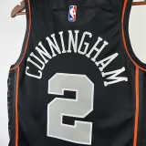 23/24 Pistons CUNNINGHAM #2 Black City Edition Top Quality Hot Pressing NBA Jersey
