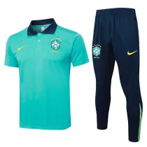 24/25 Brazil Lake Blue Polo Collar Pants Set(C1107)