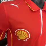 2024 F1 Formula One Ferrari Polo Red Racing Suit (有领、左肩带DX广告)