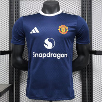 24/25 Man Utd  Royal Blue Special Edition Player Version Soccer Jersey（胸前白广告）