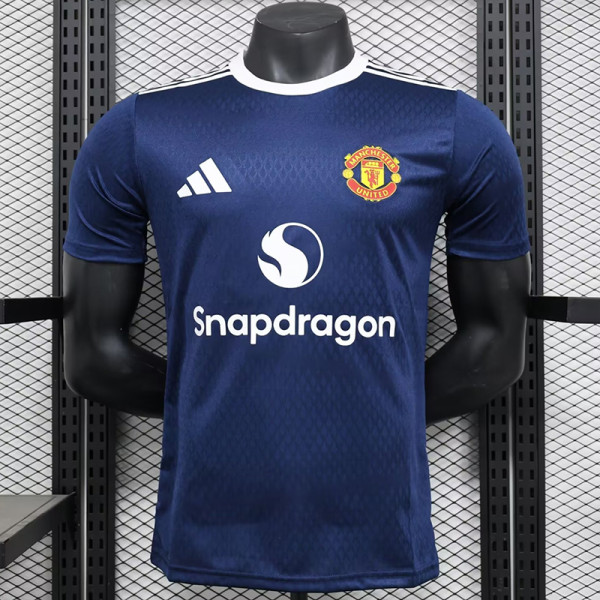 24/25 Man Utd  Royal Blue Special Edition Player Version Soccer Jersey（胸前白广告）