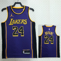 22/23 LAKERS BRYANT #24 Purple Top Quality Hot Pressing NBA Jersey (Trapeze Edition)