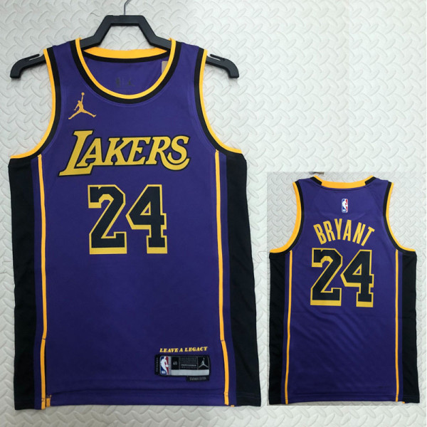 22/23 LAKERS BRYANT #24 Purple Top Quality Hot Pressing NBA Jersey (Trapeze Edition)