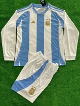 24/25  Argentina Home Kids Long sleeve Soccer Jersey （童装长袖）