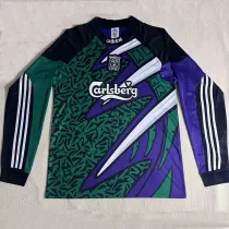 1995/1996 LIV Blue Goalkeeper Long Sleeve Retro Soccer Jersey