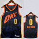 23/24 OKC Thunder WESTBROOK #0 Dark Blue City Edition Top Quality Hot Pressing NBA Jersey