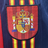 1996  Spain Home Red Retro Soccer Jersey