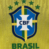25/26 Brazil Home Long Sleeve  Player Version Soccer Jersey