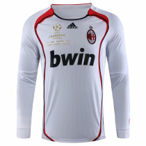 2006/2007 ACM Away White Long Sleeve Retro Soccer Jersey (长袖)(带决赛小字)