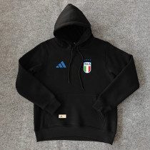 24/25  Italy Black Hooded Sweat Shirt加绒
