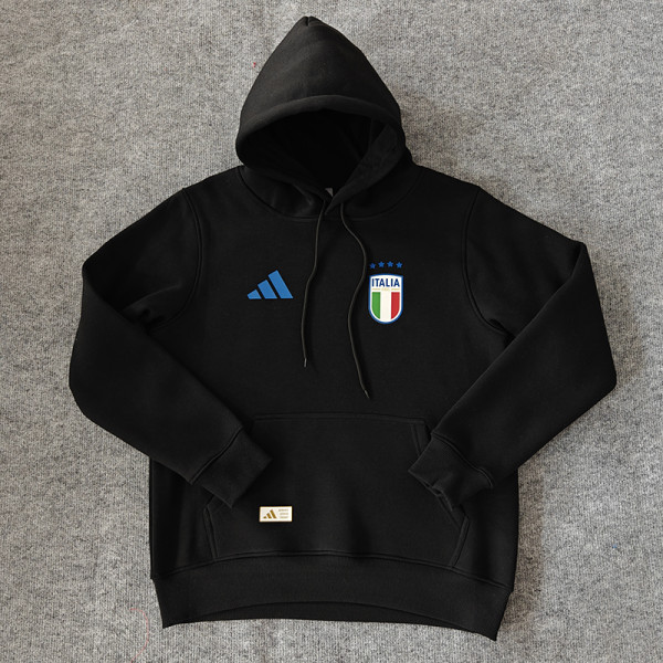 24/25  Italy Black Hooded Sweat Shirt加绒