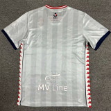 24/25 Bari White Special Edition Fans Soccer Jersey (V领）