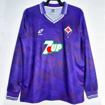 1992/1993 Fiorentina Home Long Sleeve  Retro Soccer Jersey