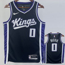 23/24 Kings MONK #0 Black Top Quality Hot Pressing NBA Jersey