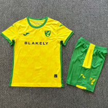 24/25 Norwich Home  Kids Soccer Jersey