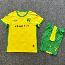 24/25 Norwich Home  Kids Soccer Jersey