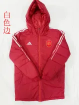 22/23 Spain Red Hooded Cotton Coat White Edge (白色边) 棉衣