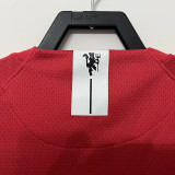 2007/2008 Man Utd home Red long sleeve Retro soccer jersey (长袖)(带胸前决赛字)