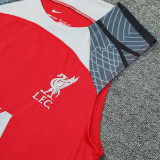 24/25 LIV Red Gray Shoulder  Tank top Training Shirts（灰肩）