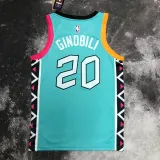 22/23 Sa Spurs GINOBILI #20 Blue City Edition Top Quality Hot Pressing NBA Jersey