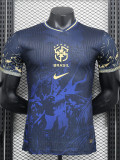 2024 Brazil Deep Blue Special Edition Player Version Soccer Jersey