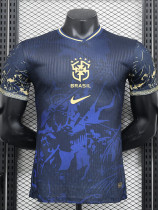 2024 Brazil Deep Blue Special Edition Player Version Soccer Jersey