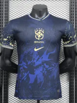 2024 Brazil Deep Blue Special Edition Player Version Soccer Jersey