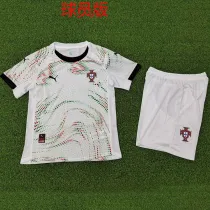 25/26 Portugal Away  Player Version Kids Soccer Jersey