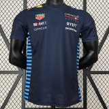 2024 F1 Red Bull  Royal Blue Polo Red Racing Suit（圆领)