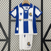 24/25  Real Sociedad Home Kids Soccer Jersey