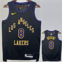 23/24 LAKERS BRYANT #8 Black City Edition Top Quality Hot Pressing NBA Jersey