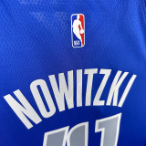 Dallas Nowitzki # 41 Blue away Top Quality Hot Pressing NBA Jersey(V领)