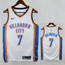 22/23 OKC Thunder HOLMGREN #7 White Top Quality Hot Pressing NBA Jersey