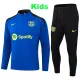 24/25 BAR Blue  Half Pull  Kids Tracksuit  (童装、半拉链)