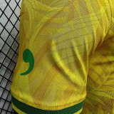 24/25 Brazil Yellow Wavy Pattern Special Edition  Player Version Soccer Jersey