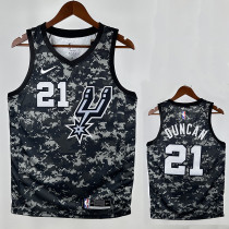 Sa Spurs DUNCAN # 21 Camouflage Top Quality Hot Pressing NBA Jersey