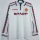 1998/1999 Man Utd  Anniversary Edition White Retro  Long Sleeve Soccer Jersey