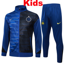 24/25 INT Light Royal Blue Kids Inkjet Jacket Tracksuit#E957(童装)