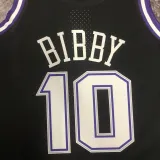 2001 Kings BIBBY #10 Black Retro Top Quality Hot Pressing NBA Jersey