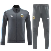 24/25  Argentina  Grey Black  Jacket Tracksuit  （灰黑)