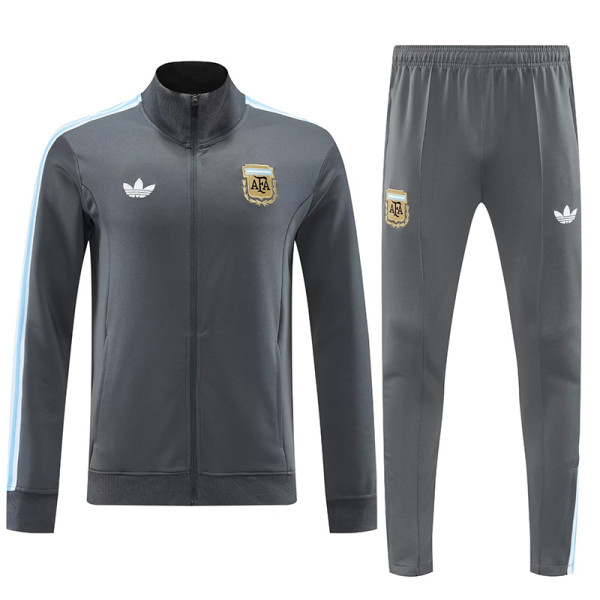 24/25  Argentina  Grey Black  Jacket Tracksuit  （灰黑)