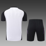 24/25 Germany  white Black shoulder Training Short Suit