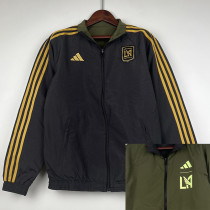 23/24 Los Angeles Black & Green Double Sided Windbreaker (双面风衣) 金色边