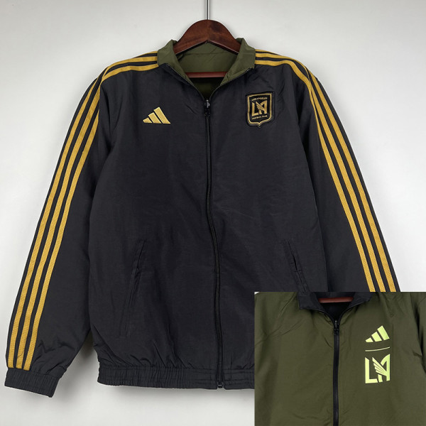 23/24 Los Angeles Black & Green Double Sided Windbreaker (双面风衣) 金色边