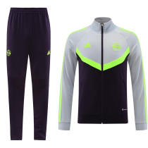 24/25  Bayern Gray PurpleJacket Tracksuit(03)