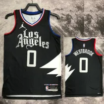 22/23 Clippers WESTBROOk #0 Black Top Quality Hot Pressing NBA Jersey (Trapeze Edition)