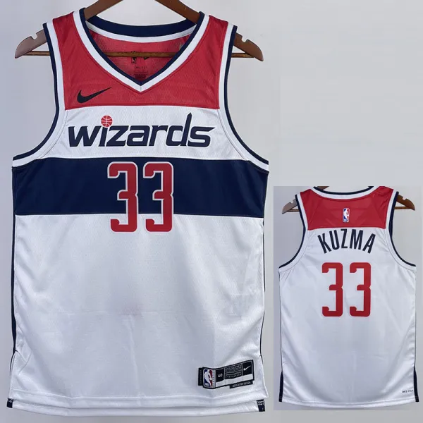 22/23 Wizards KUZMA #33 White Top Quality Hot Pressing NBA Jersey
