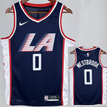 2018/2019 Clippers WESTBROOK #0 Dark Blue City Edition Top Quality Hot Pressing NBA Jersey